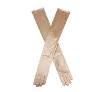 Dents Women's Long Satin Evening Gloves GOLD ONE