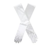 Dents Women's Long Satin Evening Gloves IVORY ONE