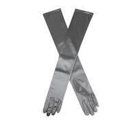 Dents Women's Long Satin Evening Gloves PEWTER ONE