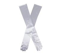 Dents Women's Long Satin Evening Gloves SILVER GREY ONE