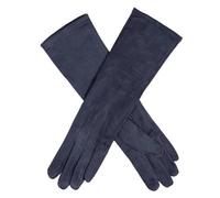Dents Womens Long Touchscreen Faux Suede Gloves - Navy