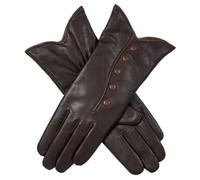 Dents Womens Margot Wool-Lined Leather Gloves - Mocca Brown/Cognac - Small