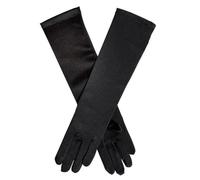Dents Womens Melissa Long Below Elbow Satin Gloves - Black