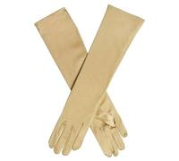 Dents Womens Melissa Long Below Elbow Satin Gloves - Gold