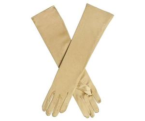 Dents Womens Melissa Long Below Elbow Satin Gloves - Gold