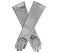 Dents Womens Melissa Long Below Elbow Satin Gloves - Silver