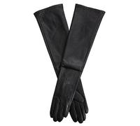 Dents Womens Mia Single-Point Long Above-Elbow Lined Leather Gloves - Black