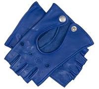 Dents Womens Paris Hairsheep Leather Half Finger Driving Gloves - Marine Blue - Small