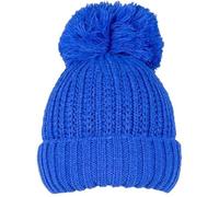 Dents Womens Ribbed Knit Bobble Hat - Cobalt Blue