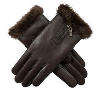 Dents Womens Yasmin Touchscreen Leather Gloves - Mocca Brown - Medium