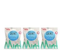 DENTTABS MFx3 Stevia Mint Toothbrush Tablets with Fluoride Pack of 3 (3 x 125 Pieces) (Organic, Vegan)