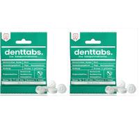 DENTTABS Teeth Cleaning Tablets with Fluorid Pack of 250 the Full-fledged Alternative to Toothpaste, Mint Vegan Plastic-Free Without preservatives. in the Original denttabs compostable Bag