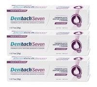 Denttach Denture Adhesive, Thermoplastic Denture Adhesive, Cushion and Reliner, Comfortable, Secure Denture Grip for Up to 7 Days, Non Glue, Zinc Free, Long Holding Denture Reliner (Pack of 3)