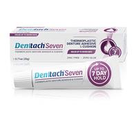 Denttach Seven Denture Adhesive, Thermoplastic Denture Adhesive, Cushion, Reliner for Upper and Lower Dentures, Comfortable, Secure Denture Grip for Up to 7 Days, Non Glue, Zinc Free