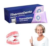 Denture Adhesive, 40g Denture Glue, False Teeth Adhesive for Both Complete and Partial Dentures, with Strong Adhesion and a Comfortable Fit