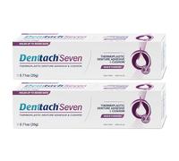 Denttach Denture Adhesive, Thermoplastic Denture Adhesive, Cushion and Reliner, Comfortable, Secure Denture Grip for Up to 7 Days, Non Glue, Zinc Free, Long Holding Denture Reliner (Pack of 2)