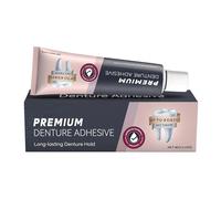 Denture Adhesive, Strong Hold Dental Glue, Comfortable Care Soft with Waterproof Sealing for Grandpa Grandma Family Women Men Friends Adults