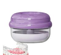 Denture Bath Case, Airtight Denture Soak Container, Mouth Guard Case - for Adult Men, Travel, Business Trip, Home, Vaj Cleaning