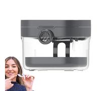 Denture Bath Case | Denture Holder Case Set - with Mirror Teeth Protection Cover Cleaning Box Set for Women Men Elderly Child Travel Bathroom Retainer