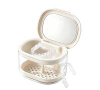 Denture Bath Case Leakproof Multipurpose False Teeth Soak Container | Mouth Cleaning Guard Case for Women Adults Kids Home Travel Business Trips Rinsing Soaking