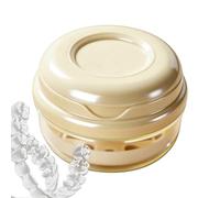 Denture Bath Case - Portable Denture Storage Box, False Teeth Travel Box, Leakproof Mouthguard Cases for Cleaning Soaking Rinsing Women Men Adult Travel Business Trips Home Dish