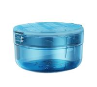 Denture Bath Case - Portable Slim Container, Leak Proof Soaking Box Holder | Tooth Cleaning Rinsing Storage Travel Bathroom Hygiene for Man Woman Adults Kids Children Orthodontic Retainer Aligner