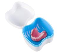 Denture Bath Cup - 150ml Removable Cleaner Bath, Wear-Resistant Retainer Cup, Portable Artificial Teeth Box for Multiple Usage | Shockproof Gum Shield Holder Travel Home Overnight Storage