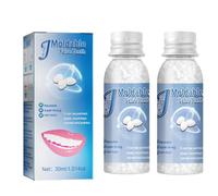 Denture Beads,Moldable Fake Teeth,Tooth Replacement Missing Teeth,Cavity Filler for Teeth,Thermal Beads for Teeth,Denture Molding Beads False Teeth,ToothRepair Beads (2PCS)