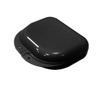 Denture Box, Retainer Case, 1 Pcs Retainer Box for Braces, Denture, Retainer, Mouth Guard, Dry and Breathable (Black)