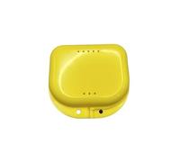 Denture Case 50pcs Denture Storage Box Partial Case Orthodontic Teeth Container Boxes Dental Retainer(50pcs Yellow)