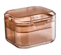 Denture Case - Good Quality Material, Denture Cup For Soaking Dentures, Portable Soaking Dentures Box | Invisible Braces Box Cleaning Strainer Bath Soakings Cup Container Holder With Filter Basket Net
