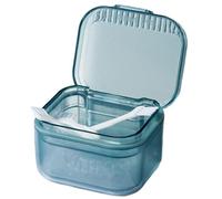 Denture Case - Good Quality Material, Denture Cup For Soaking Dentures, Portable Soaking Dentures Box | Invisible Braces Box Cleaning Strainer Bath Soakings Cup Container Holder With Filter Basket Net