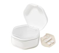 Denture Case - Leakproof Portable Box with Lid, Durable Waterproof Construction, Compact Lightweight Design, Secure Closure Feature, Easy Carry | Practical Storage Solution for Home Offices Weddng
