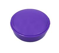 Denture Case, Orthodontic Retainer Box Wear-Resistant Vent Hole Design with Mirror Dental Mouthguard Denture Holder Mouthpiece Case for Unisex, Special Birthday Gift Purple