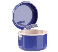 Denture Container: Denture Bath Cup, Retainer Holder, Invisible Orthopedic Device Storage, Hygienic, Portable, Compact and Suitable