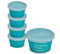 Denture Cup with Lid - Pack of 5 Denture Cases - Denture Holders for Home, Nursing Home, and Hospital Use