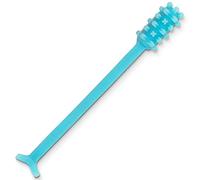 Denture Dart V2 Denture Gel Adhesive Remover - Remove Denture Gel Adhesive from Mouth & Gums, Denture Glue Removal Tool, Oral Hygiene Product Accessories, Scraper w/Textured Grip and Rigid Bristles