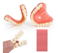 Denture Do it Yourself Full Set of Top and Bottom Fake Teeth, for Improve Smile, DIY Kit Easy and Convenient, Fake Teeth Repair Missing Teeth, Protect Your Teeth -CS-0707-004