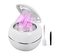 Denture Dome by Ploise, Ploise Denture Dome - 360° Deep Cleaning, 42kHz Ultrasonic Dentures Cleaner, 180ml Dental Cleaning Pod, for Cleaning Dentures, Toothbrush, Jewelry and More (White)