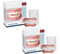 Denture Reline Set - Complete Upper and Lower Moldable False Teeth, Fast & Easy to Install, Durable Comfort Fit(2pcs)
