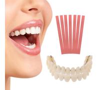 Denture Repair Kit, Soft Dentures False Teeth, Dentures Clip in Veneers Teeth Set DIY Resin Denture Kit for Repair Missing Teeth