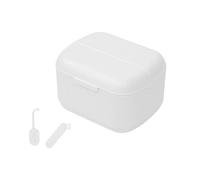 Denture Retainer Cleaning Case, 2 in 1 No-Leak Denture Bath Box, Complete Clean Care for Dentures, Clear Braces, Mouth Guard