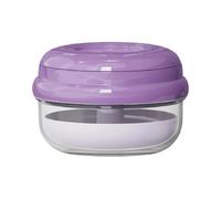 Denture Retainer Holder - Portable Soaking Case 8.7X8.7X5.9cm Container | Braces Storage Organizer Travel Business Trip Home, Cleaning Rinsing Care, Secure Lid dentals Appliance Box