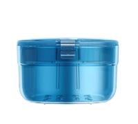 Denture Soaking Container Cup - 4 Inch Container | Silicone Case - Portable Leak Proof Retainer Holder for Cleaning Rinsing Travel Use, Ideal for Adults Kids Bathroom Hygiene and Storage