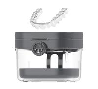 Denture Soaking Container | Denture Bath Container - with Mirror Teeth Protection Cover Cleaning Box Set for Women Men Elderly Child Travel Bathroom Retainer