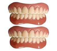 Dentures Cosmetic Veneer False Teeth Veneers White Dentures for Women Men Comfortable Protect Your Teeth and Regain Confident Smile,2 Paare
