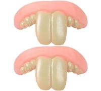 Dentures for Dogs - 2Pcs Fake Teeth Toys for Dog, Dog Buckk Teeth, Funny Dog Teeth Braces, Ugly False Teeth, Silicone Fake Teeth Toy, Tear-Resistant Dog Fake Teeth, Suitable Dog Chew Toys Pet Supplies