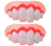 Dentures for Dogs - 2Pcs Fake Teeth Toys for Dog, Dog Buckk Teeth, Funny Dog Teeth Braces, Ugly False Teeth, Silicone Fake Teeth Toy, Tear-Resistant Dog Fake Teeth, Suitable Dog Chew Toys Pet Supplies