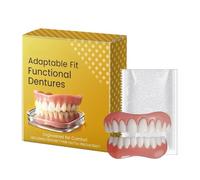 Dentures, Full Dentures, Suction-Fit Complete Denture, Strong Suction, Soft and Comfortable for Men Women Daily Wear (1 Pcs)