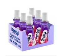 Dentyl Dual Action CPC Mouthwash, 12hrs Fresh Breath, Alcohol Free, ICY Cherry, Plaque-Reducing 6x500ml